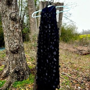 Black halter neck dress